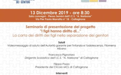 Seminario di presentazione del progetto “I figli hanno diritto di…”