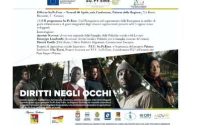 Su.Pr.Eme. a Catania, 8 aprile. ‘Diritti negli occhi’ per le scuole e workshop su contrasto al caporalato