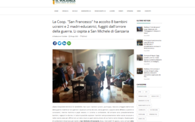 IL SOLIDALE (18.08.2022) – La Coop. “San Francesco” ha accolto 8 bambini ucraini e 2 madri-educatrici, fuggiti dall’orrore della guerra. Li ospita a San Michele di Ganzaria