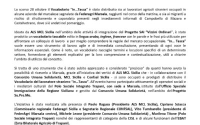 ALS – MCL SICILIA HA AVVIATO UNA CAMPAGNA DI DIFFUSIONE DEL VOCABOLARIO “IN…TASCA”, IL PRIMO GLOSSARIO IN ITALIA INTERAMENTE DEDICATO AL LAVORO STRANIERO