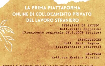 “MIGRANTS.WORK”, LA PRIMA PIATTAFORMA PRIVATA IN ITALIA SPECIALIZZATA NEL COLLOCAMENTO “PRIVATO” ONLINE DEL LAVORO STRANIERO, IDEATA E GESTITA DAL CONSORZIO UMANA SOLIDARIETÀ