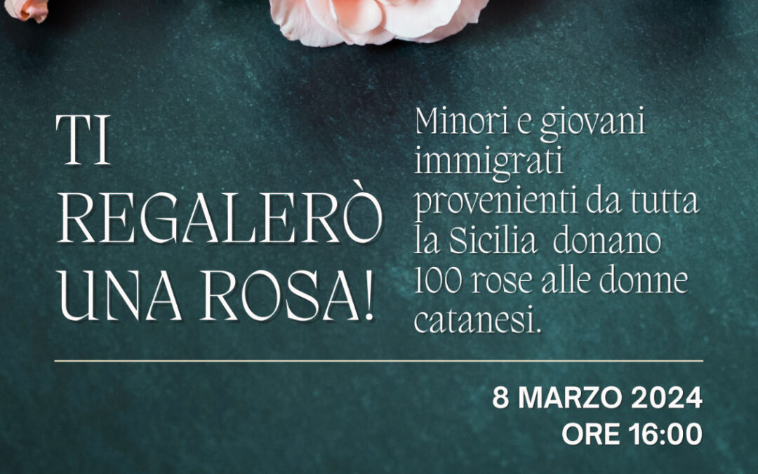 Giovani immigrati donano 100 rose alle donne catanesi-8 marzo 2024