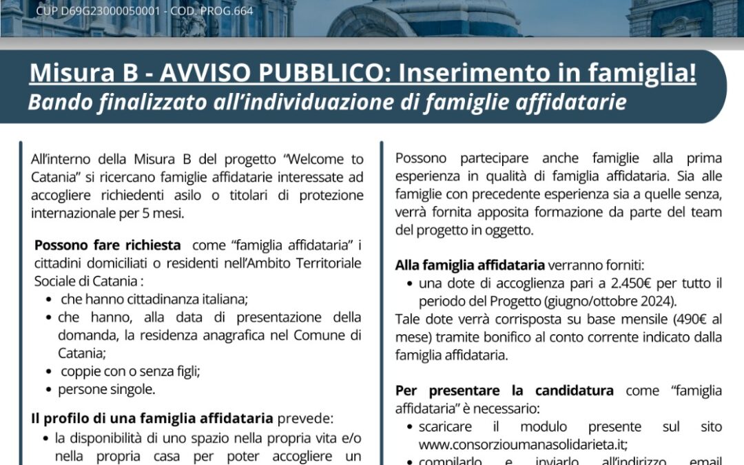 Parte a Catania l’accoglienza in famiglia dei richiedenti asilo