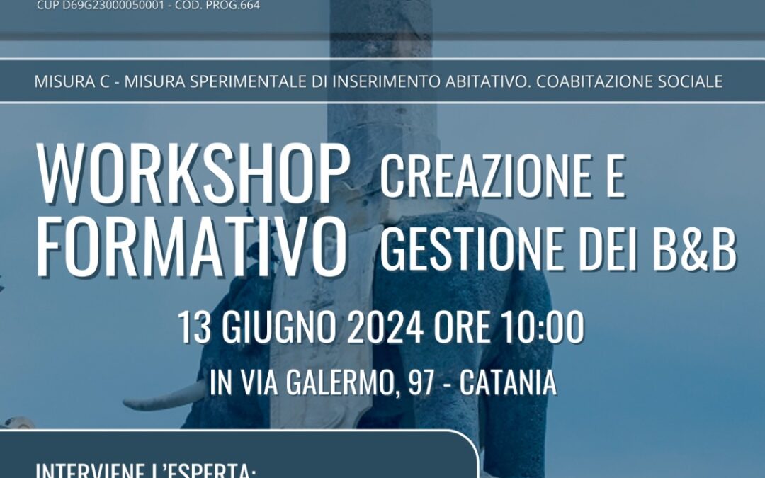 Workshop formativo intitolato “Creazione e Gestione dei B&B”