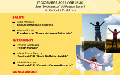 A Braccia Aperte – azioni di contrasto alla povertà educativa ed alla dispersione scolastica. La presentazione il prossimo 17 dicembre ad Adrano