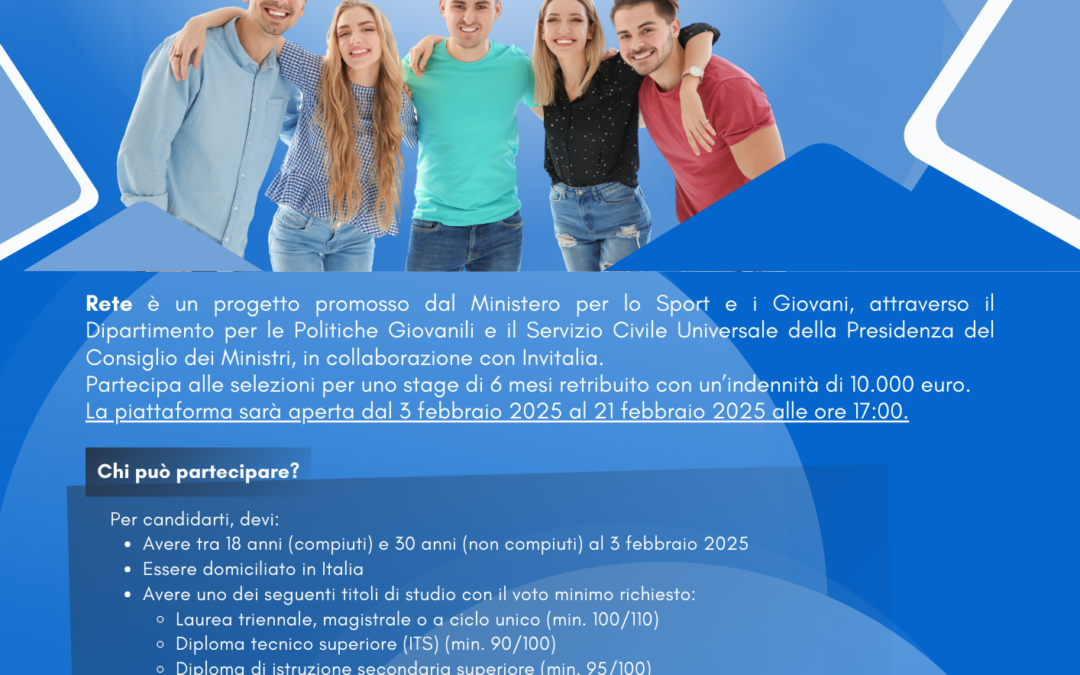 UNO STAGE PER TE: Opportunità per i Giovani